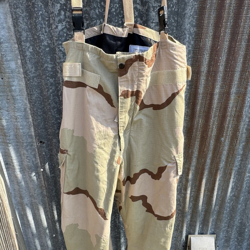 US Military Chemical Protective Desert Camo Pants Medium Long M/L 19x32 Heavy